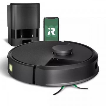 iRobot Roomba 105 Combo + AutoEmpty Σκούπα Ρομπότ με Χαρτογράφηση Laser & Απορρόφηση 7000Pa Μαύρη